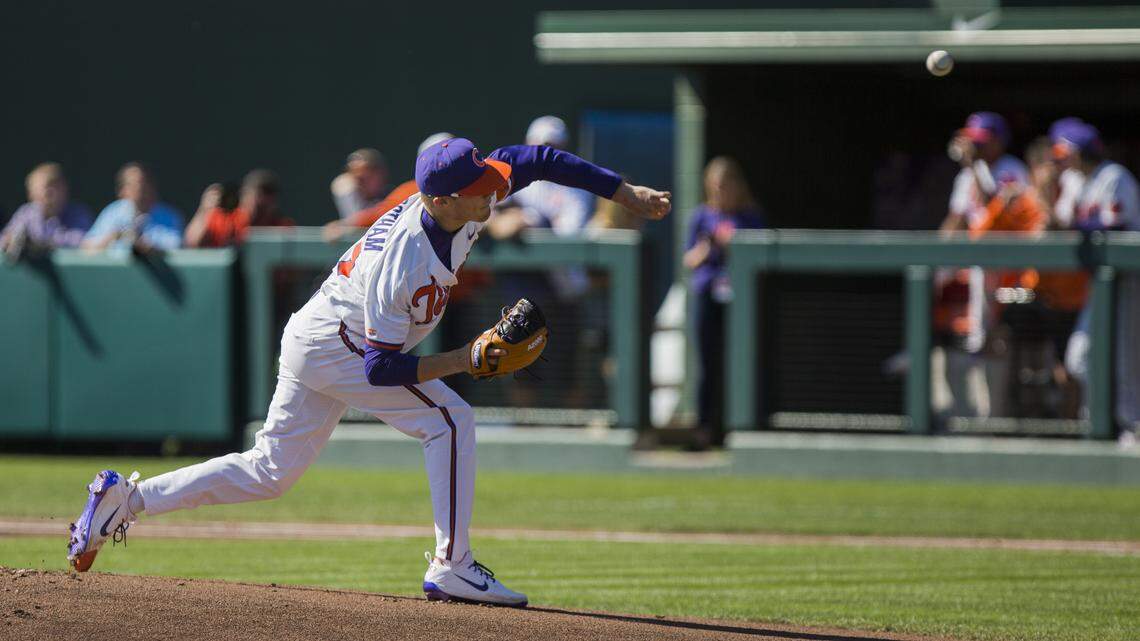 Jake Higginbotham pitched 4 1/3 scoreless innings for Clemson Saturday afternoon against Pitt.