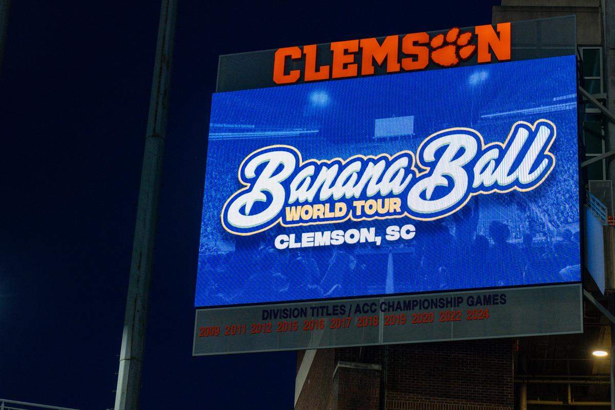 Clemson is hosting the Savannah Bananas at Memorial Stadium on April 26