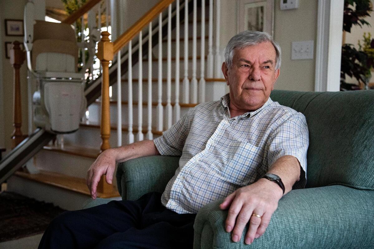 Ulrich Shaffer poses for a portrait at his home in Lexington, South Carolina on Thursday, February 11, 2021. Shaffer hoped that after he and his wife Nora received their coronavirus vaccines, they would be more free to see one another and their son while she is staying the skilled nursing unit at the Wellmore in Lexington. Weeks later, Ulrich is still alone in their home.