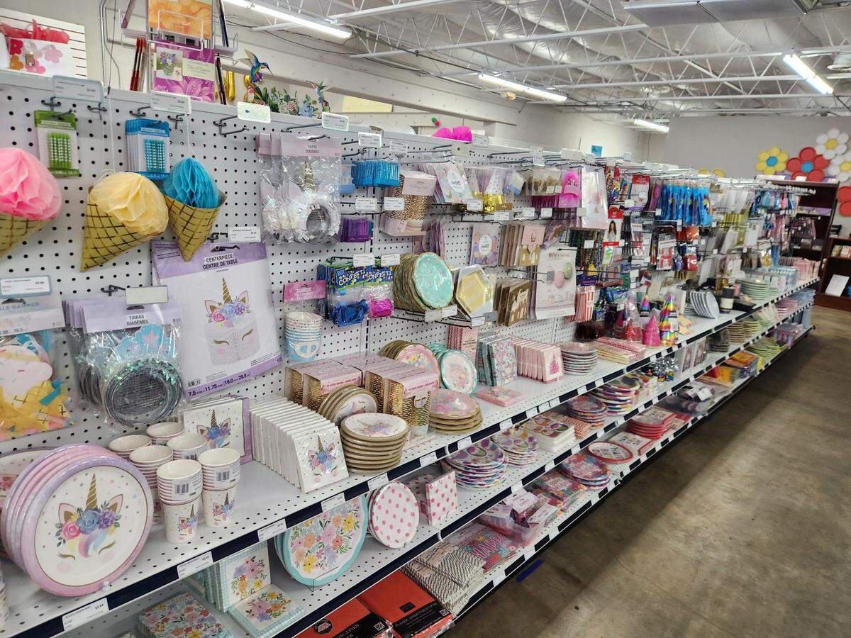 Plates, cups and other party supplies are an essential part of the business at If It’s Paper at 1801 Gervais St.