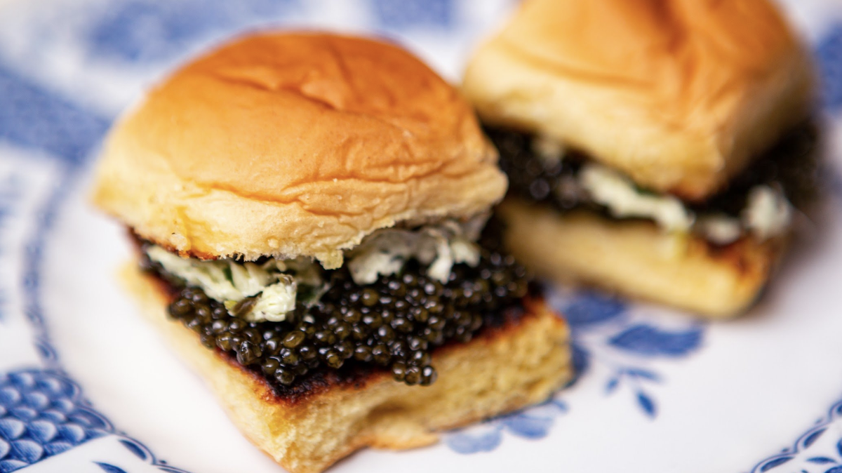 Chef James London created the Caviar Sammich as a way to offer a high-brow food in an ordinary way. He said he sells the meal at cost. 