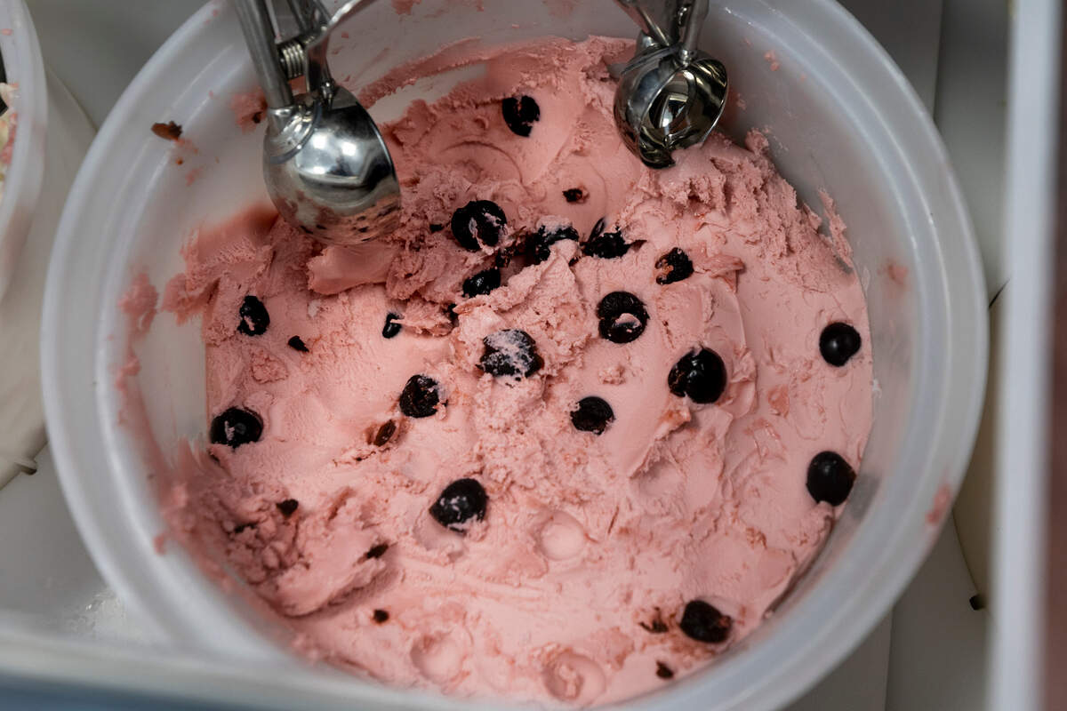 Black Cherry ice cream is ready for scooping at Handel’s Homemade Ice Cream in Forest Acres.