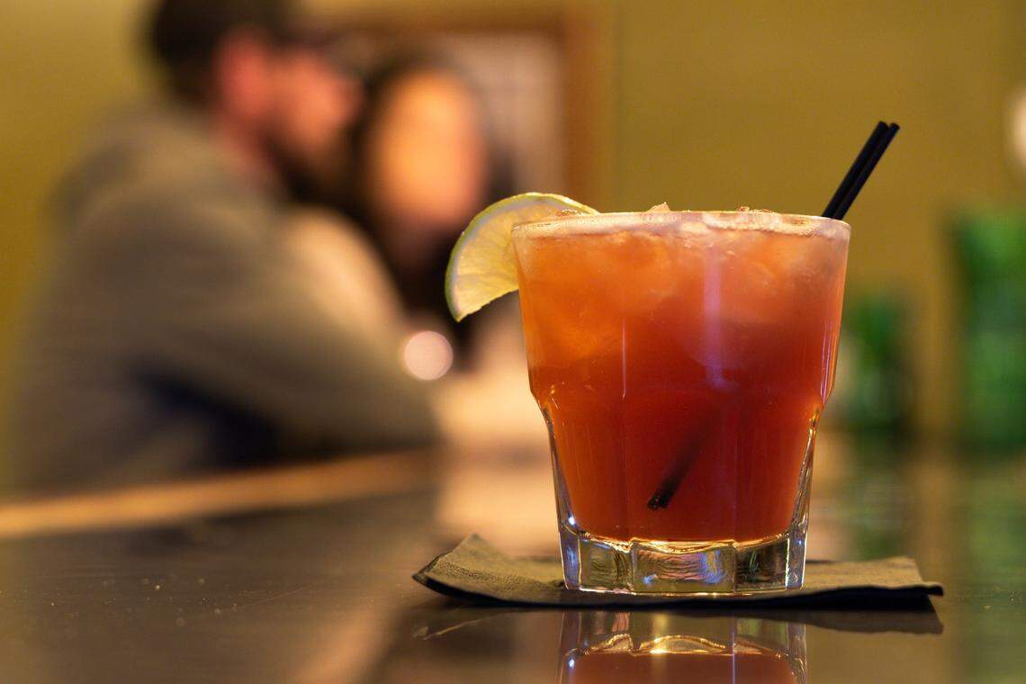 The Hoot, a bar and restaurant, on Wednesday, January 31, 2024. The Hoot sells “incidentally” vegan food, and has a rotating selection of seasonal cocktails.