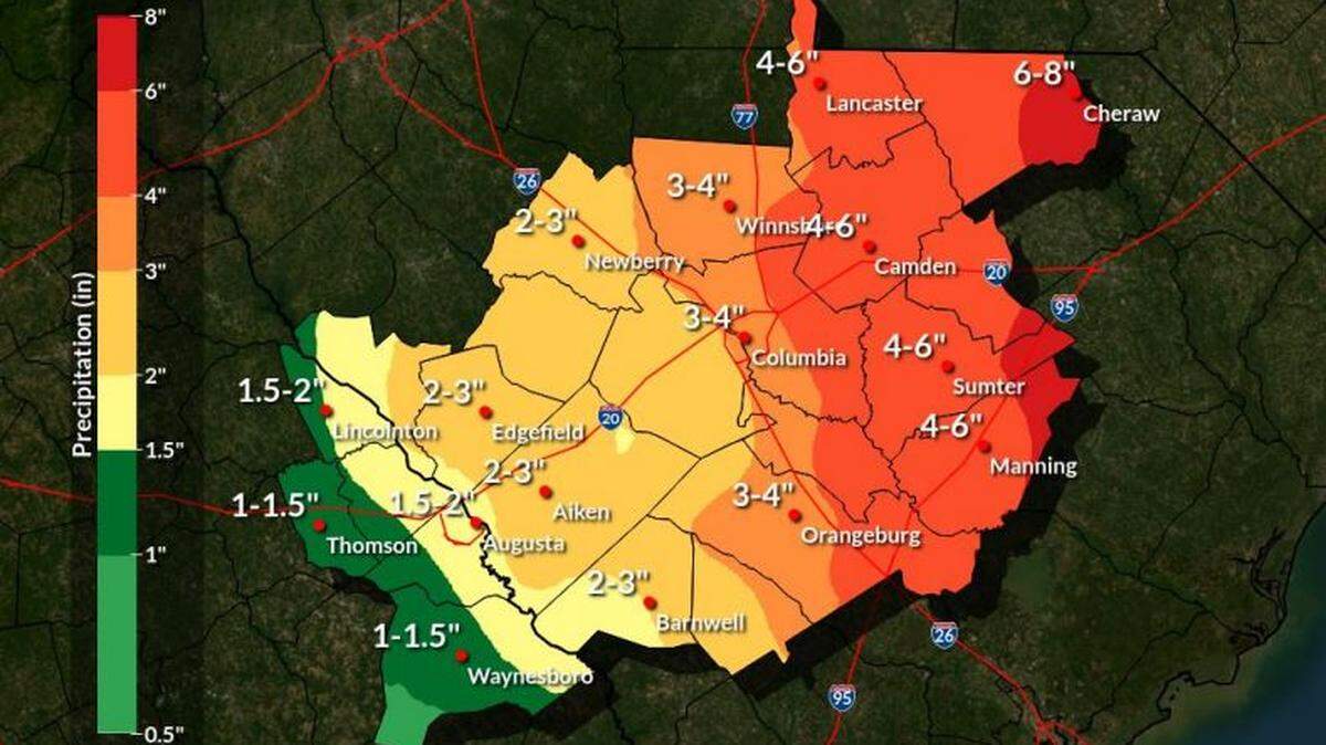 Already soaked Midlands prepares for more rain from Debby. Here’s when it’s coming