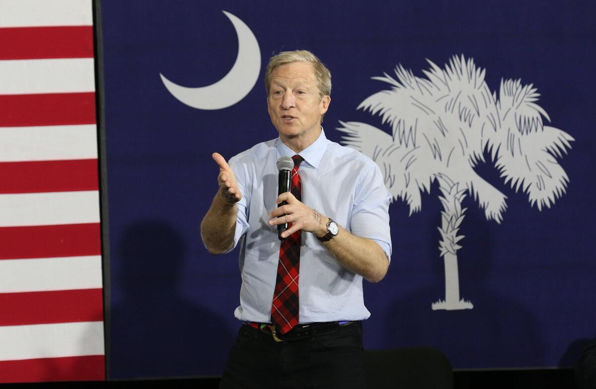Democratic Presidential Candidate Tom Steyer speaks at USC Upstate in Spartanburg. 2/17/20