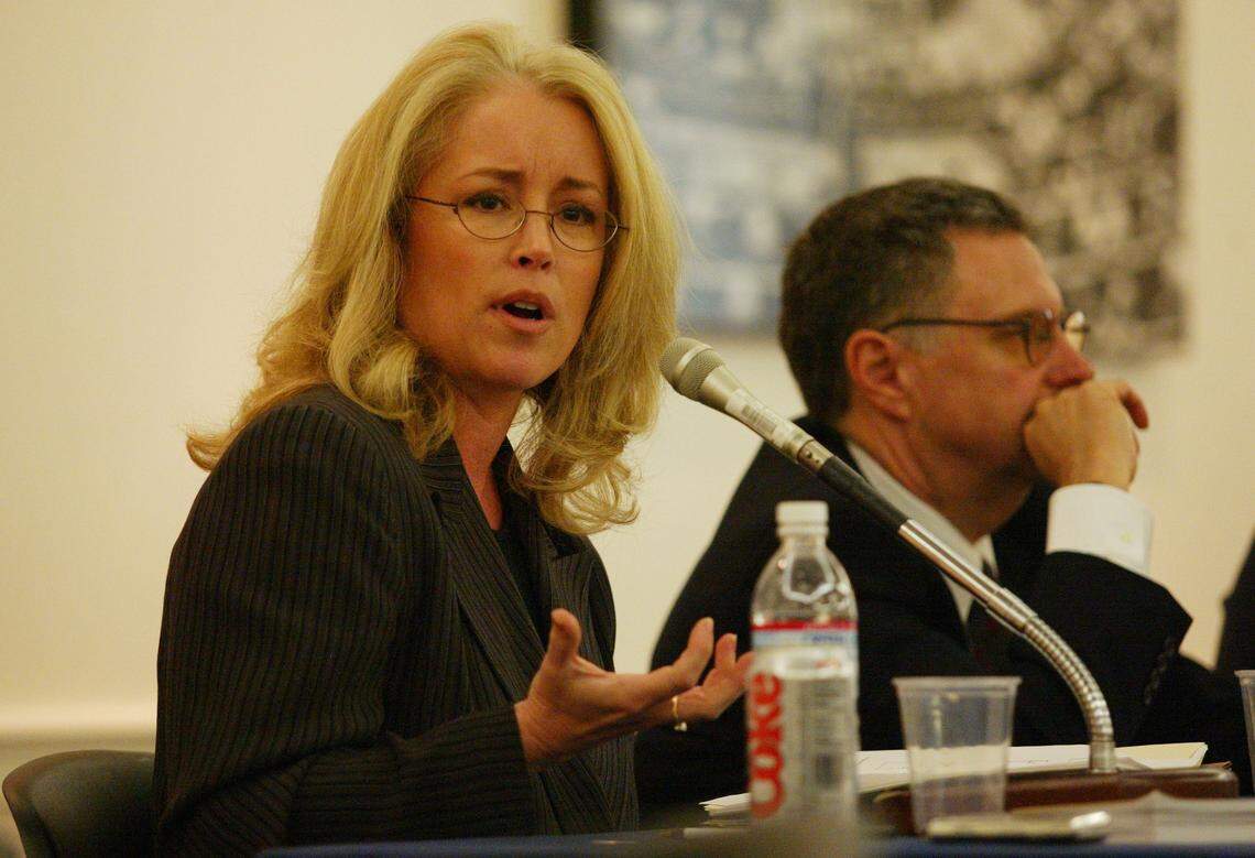 This file photo shows Donna Rice Hughes as the USC graduate fights to get access to pornography on the internet away from children.