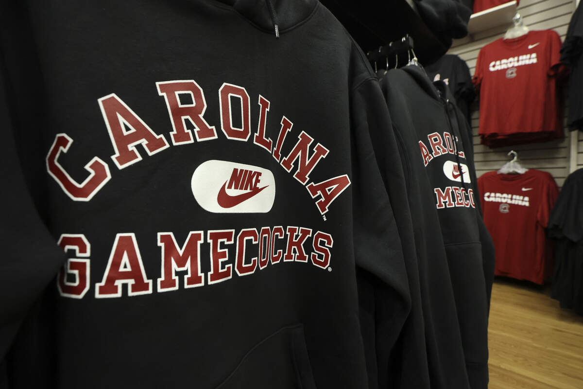 Gamecock Traditions in Lexington has Nike logo Gamecock apparel ready for customers when they open on Wednesday, July 1, 2026.