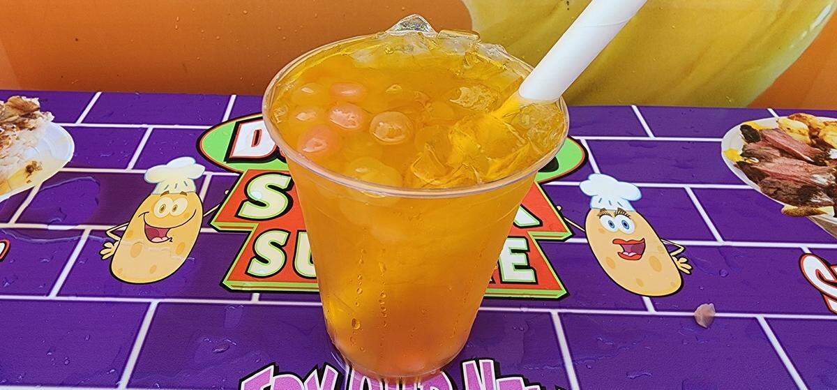 An image of mango iced tea.