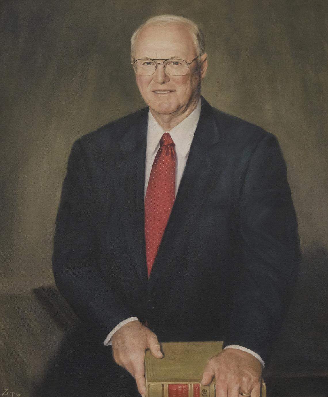 A portrait of Randolph Murdaugh III, Solicitor for the 14th Circuit 1987-2006, which hangs in the General Sessions Courtroom A in Hampton, SC.
