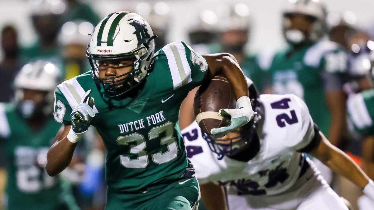 Action from last year’s Class 5A championship game between Dutch Fork and White Knoll on Friday, Dec. 1, 2023, at South Carolina State’s Oliver Dawson Stadium in Orangeburg, SC. This year, there will be two championships crowned in Class 5A in all sports.