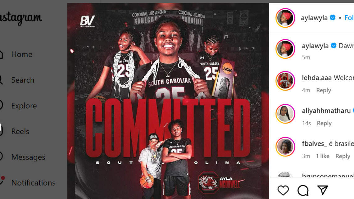 5-star prospect Ayla McDowell commits to Dawn Staley’s Gamecocks