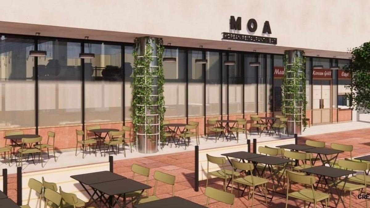 A rendering of a new restaurant planned for Columbia in 2022 by the group that owns 929 Kitchen & Bar in Columbia and MOA Korean BBQ & Bar in Charlotte.
