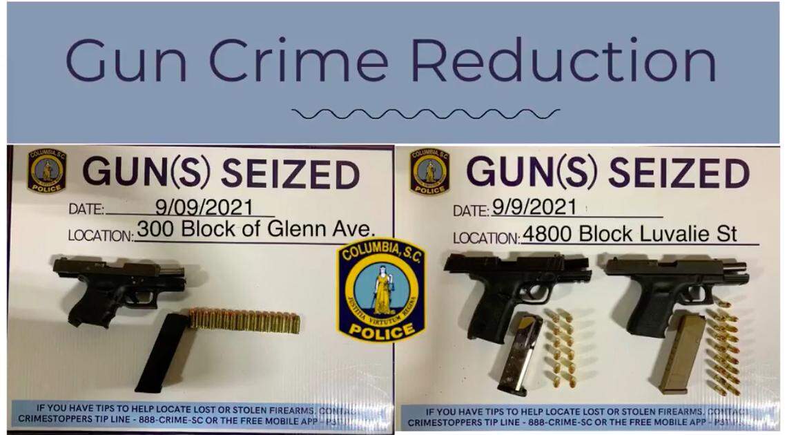 Columbia Police Department seized these stolen guns in September.