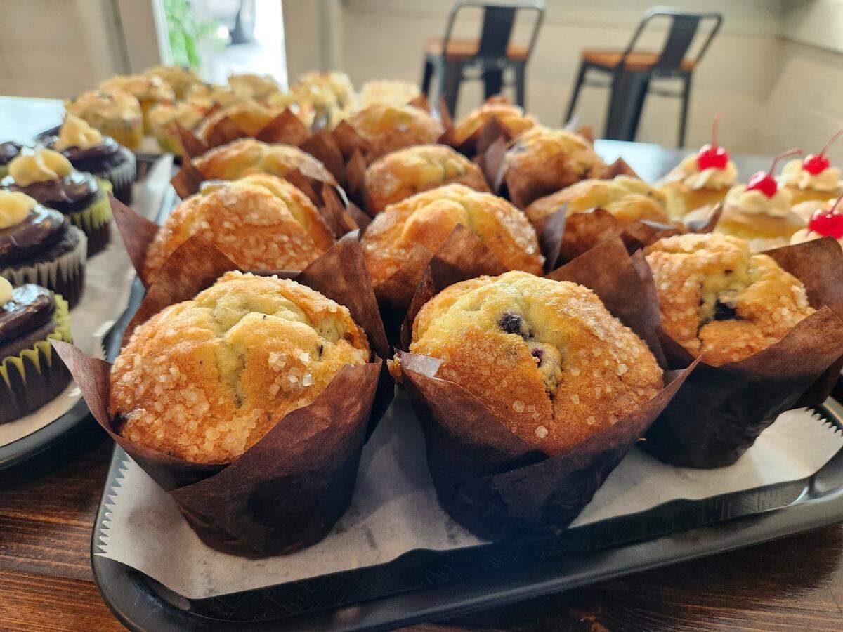 Blueberry muffins at Twisted Whisk.