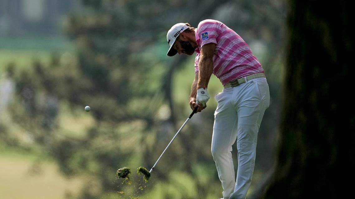 Dustin Johnson gets off to slow start in Masters title defense
