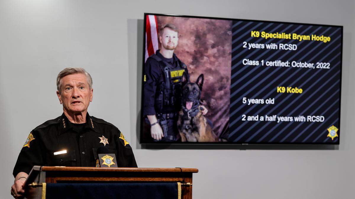 Richland County Sheriff Leon Lott speaks about K9 Kobe who was injured in a shooting incident with 17-year-old Jeremy Taylor K9 Specialist Bryan Hodges returned fire, injuring Taylor.