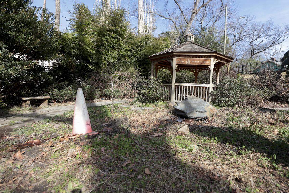 Emily Douglas Park is located in Columbia’s Shandon neighborhood. While the park has modern playgrounds, an after-school program and an adjacent dog park, the park has infrastructure issues like the broken water feature at the meditation garden.