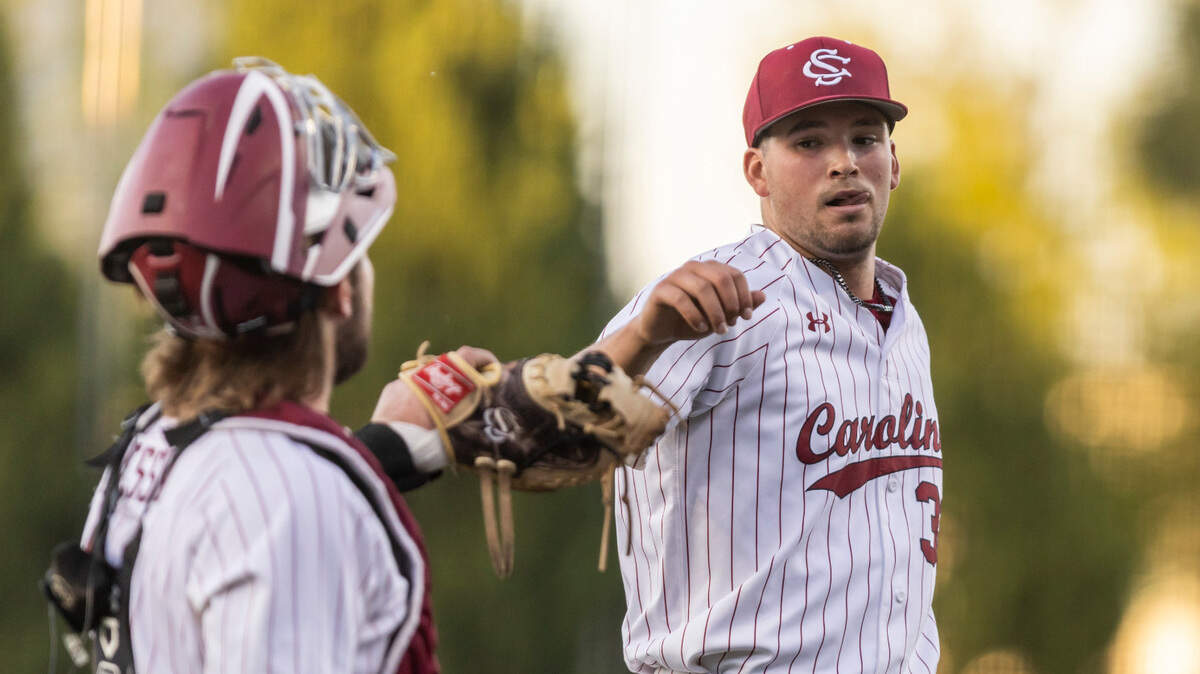 South Carolina pitcher Will Sanders (32)