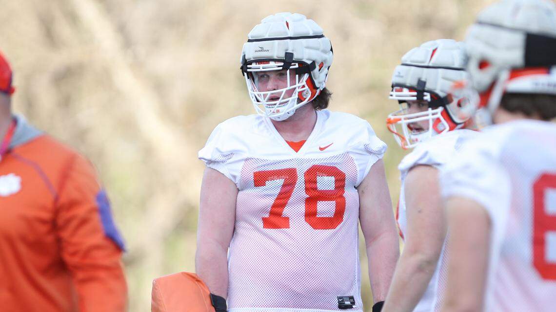 Clemson’s Blake Miller at spring practice Friday, March 4, 2022.