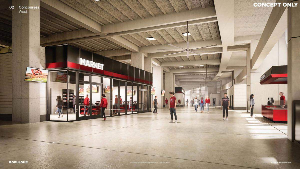 A look at the vision for the future concourse area on the west side of Williams-Brice Stadium.