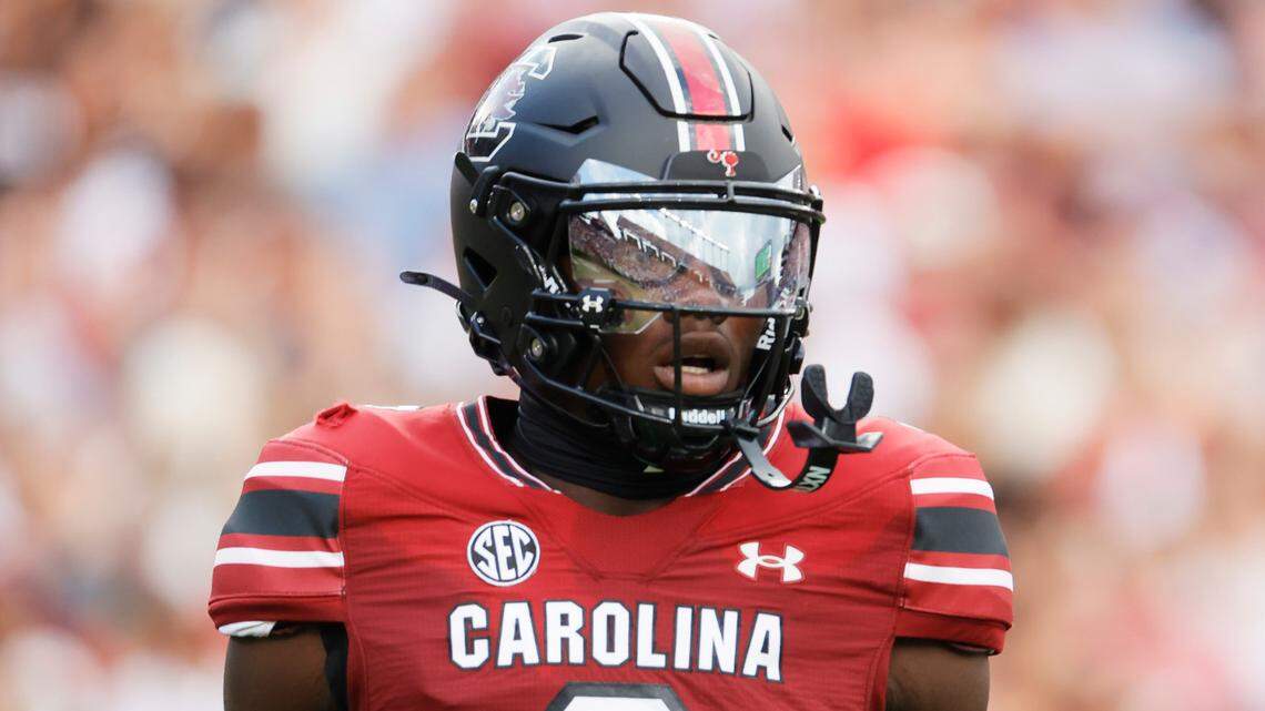 South Carolina’s South Carolina wide receiver Nyck Harbor (8) plays Old Dominion at Williams-Brice Stadium on Saturday, August 31, 2024.