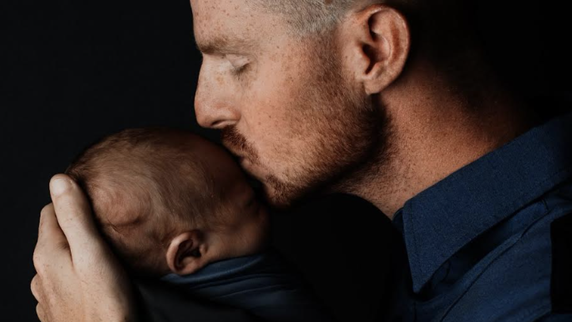 Oconee County Corporal Lucas Watts was shot during a traffic stop Thursday, Nov. 16, 2023. He and his wife, Haley, had a baby in September.