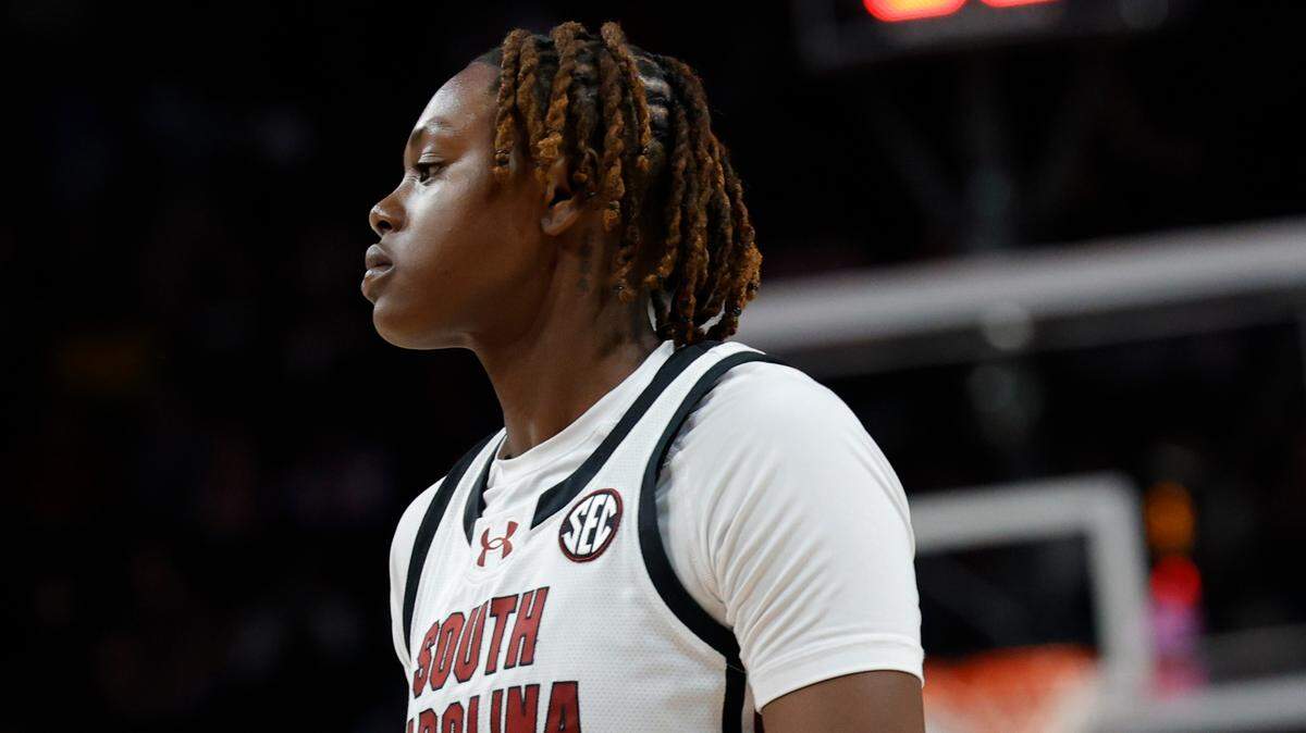 South Carolina’s Sahnya Jah (24) during the second half of action in the Colonial Life Arena on Sunday, Feb. 4, 2024.