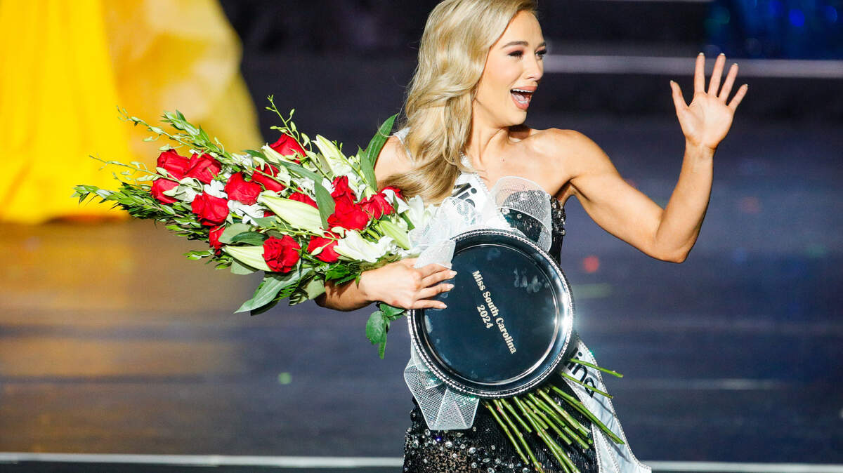 Miss Clemson Davis Wash is crowned Miss South Carolina during the pageant finals at the Township Auditorium on Saturday, June 29, 2024.