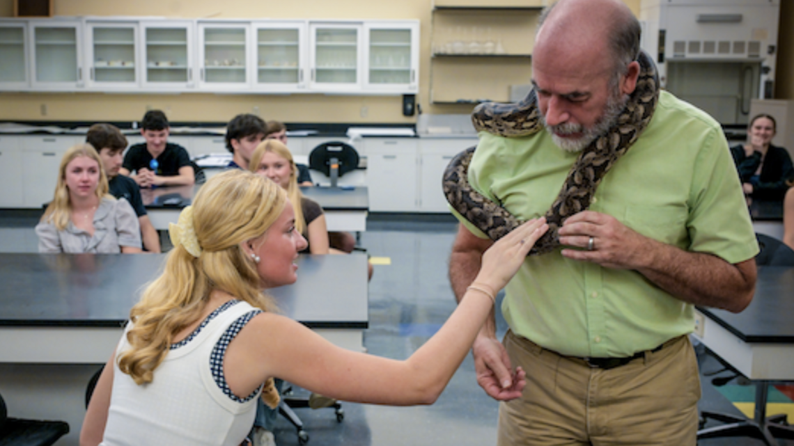 SC college students use live snakes in English class. You’ll never guess why