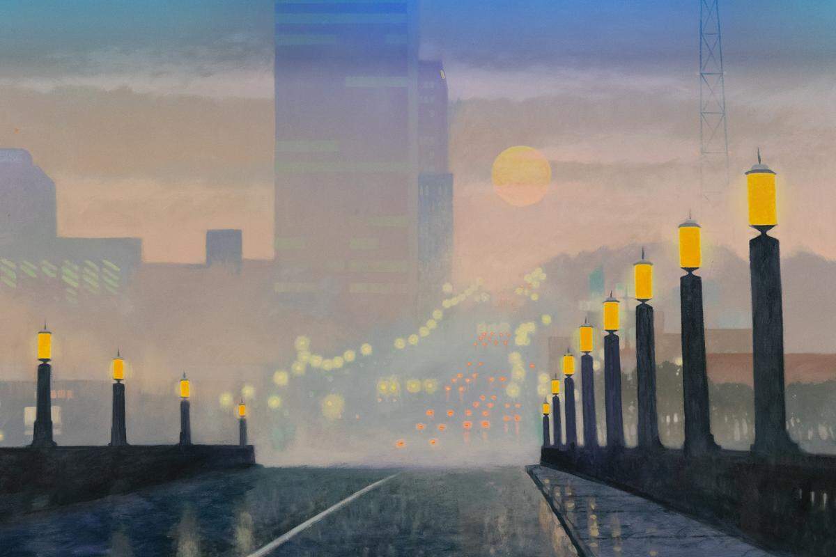 “Gervais Street Extension,” a mural by local artist Blue Sky, in the Vista Room at the South Carolina State Museum on Wednesday, April 2, 2025.