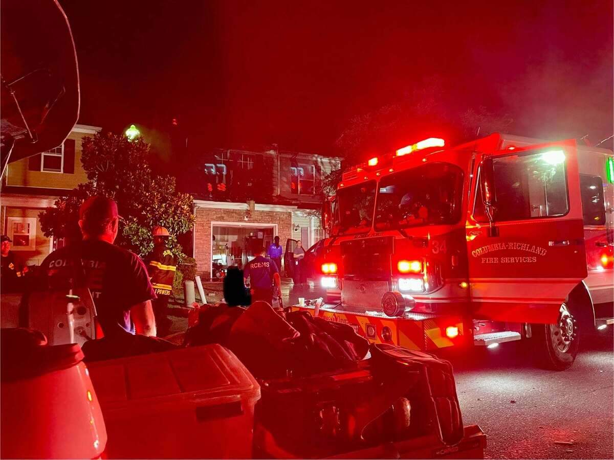 The Columbia Fire Department responds to a burning building.