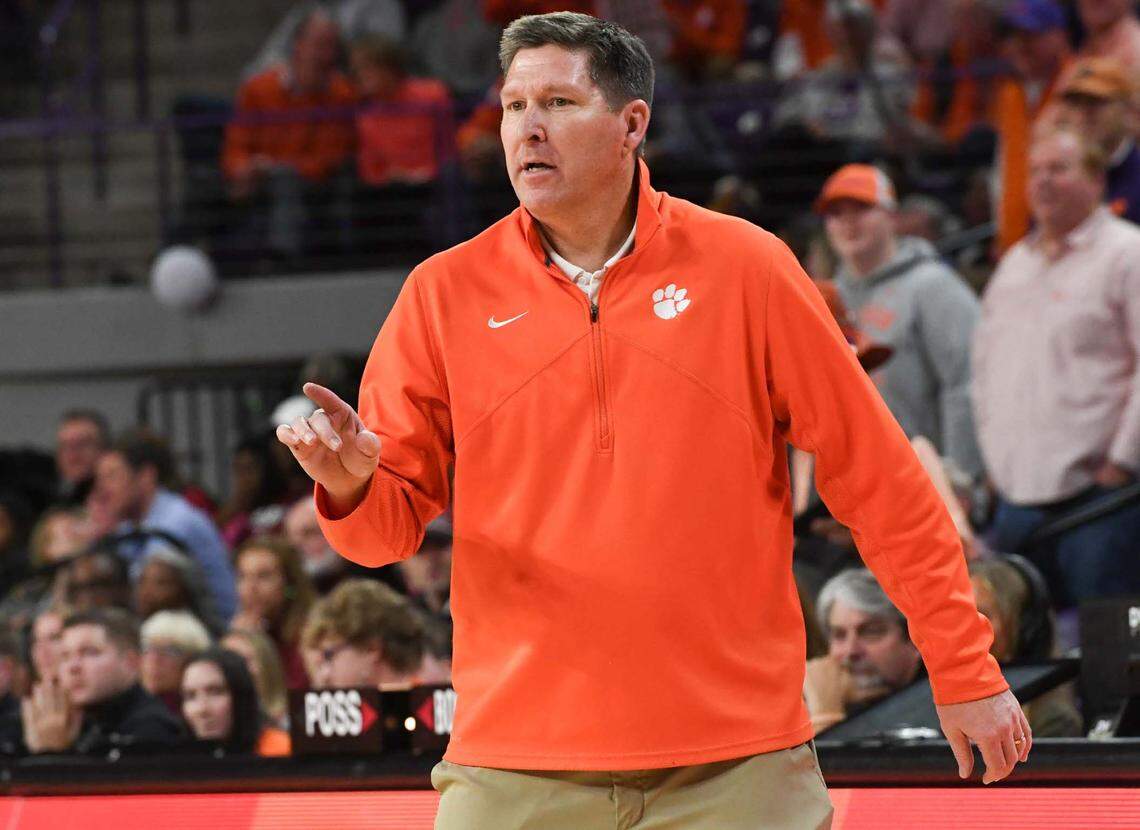 Dec 6, 2023; Clemson, South Carolina, USA; Clemson Head Coach Brad Brownell during the second half of the game with University of South Carolina at Littlejohn Coliseum. Mandatory Credit: Ken Ruinard-USA TODAY Sports