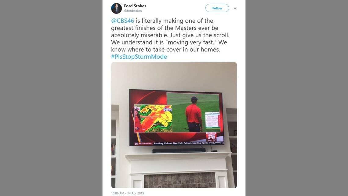 She cut into the Masters for tornado updates — and got death threats, meteorologist says