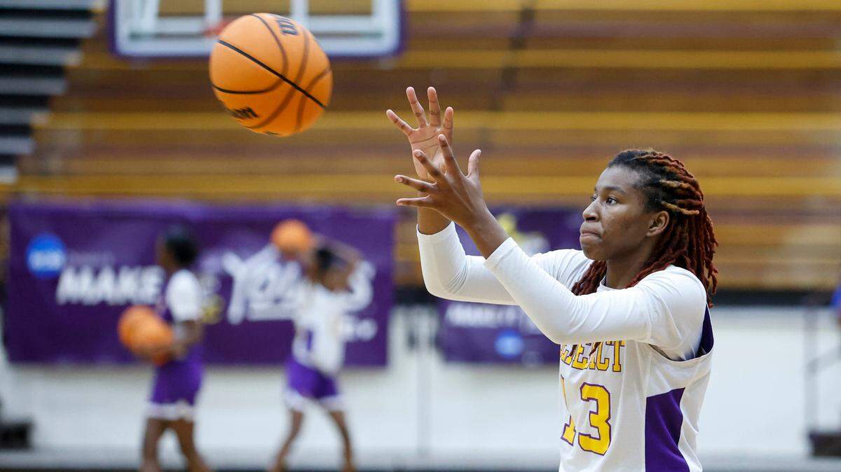 The Benedict Tigers women’s basketball team will play in The NCAA Division II National Championship tournament. The team won the National Championship in 2020. Senior Shanassia White works in practice.