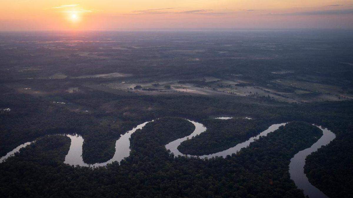 An aerial view of eastern South Carolina’s Great Pee Dee River. Land along the river was protected in 2025 from development. All told, about 62,000 acres were saved by a coalition of nonprofit groups and government agencies.