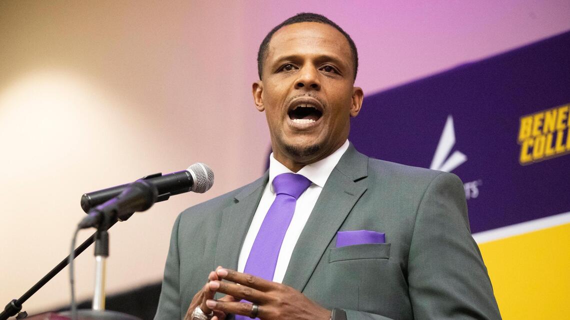 Benedict has new head football coach. Chennis Berry is his name, offense is his game