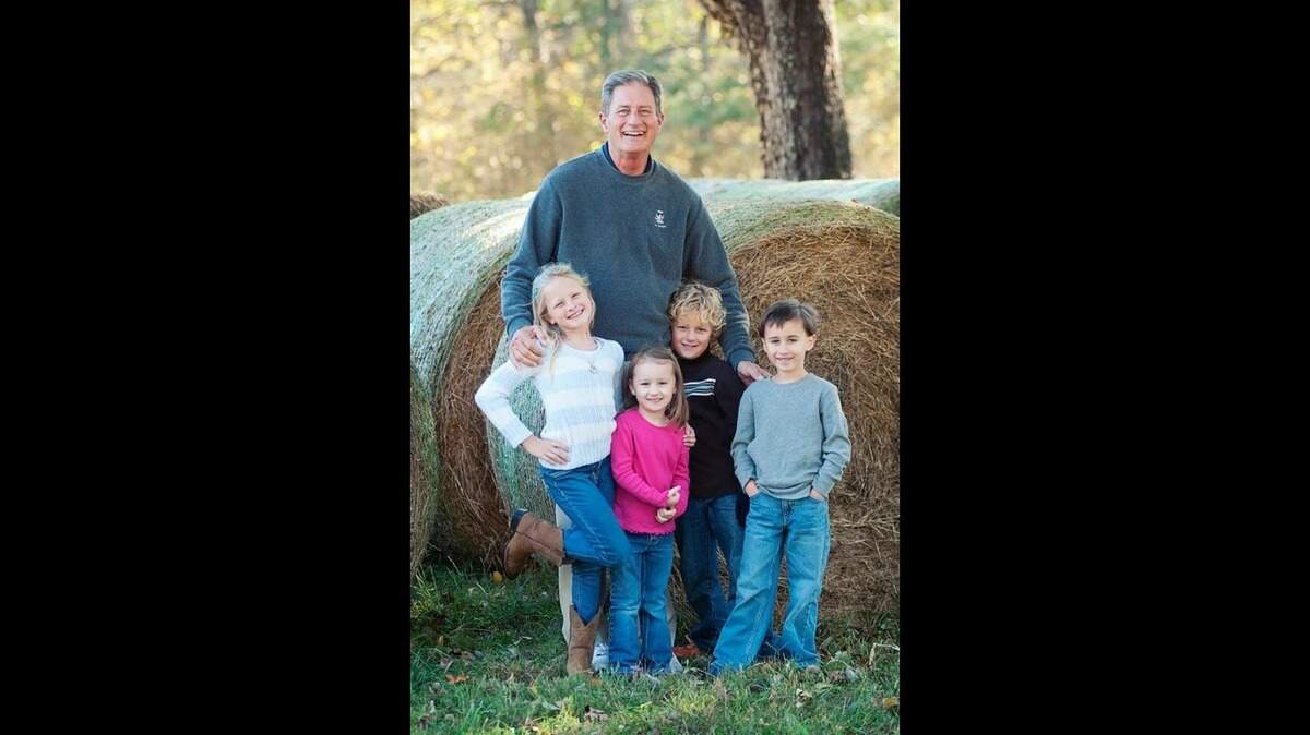 Cox with his gradchildren, Chloe, Kynslee, Dalton and Braydin.
