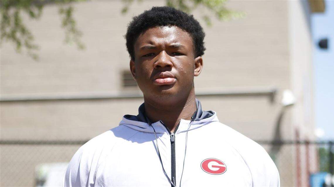 Greenville offensive lineman Blake Franks