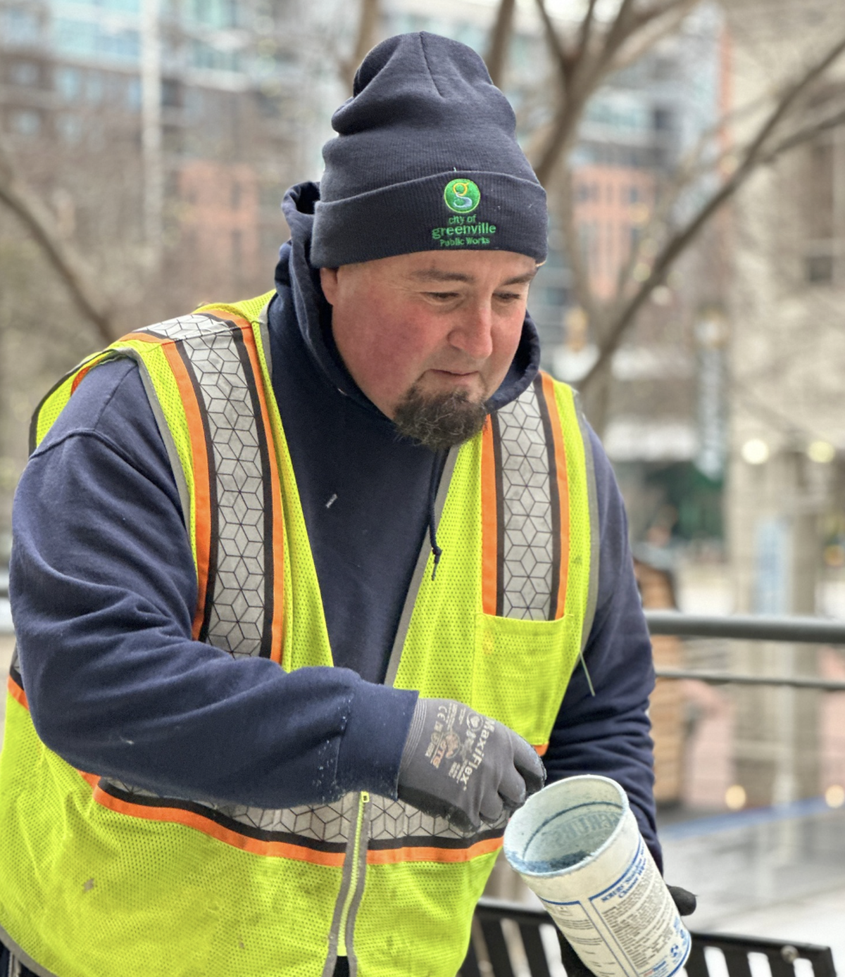 Public works crews across the Upstate spent several days this week spreading salt and brine on sidewalks and roads.