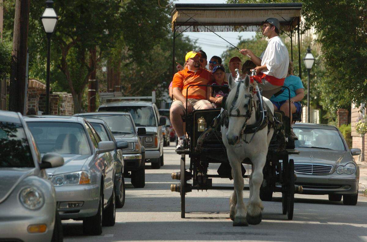 A file photo of a horse-drawn carriage in Charleston.