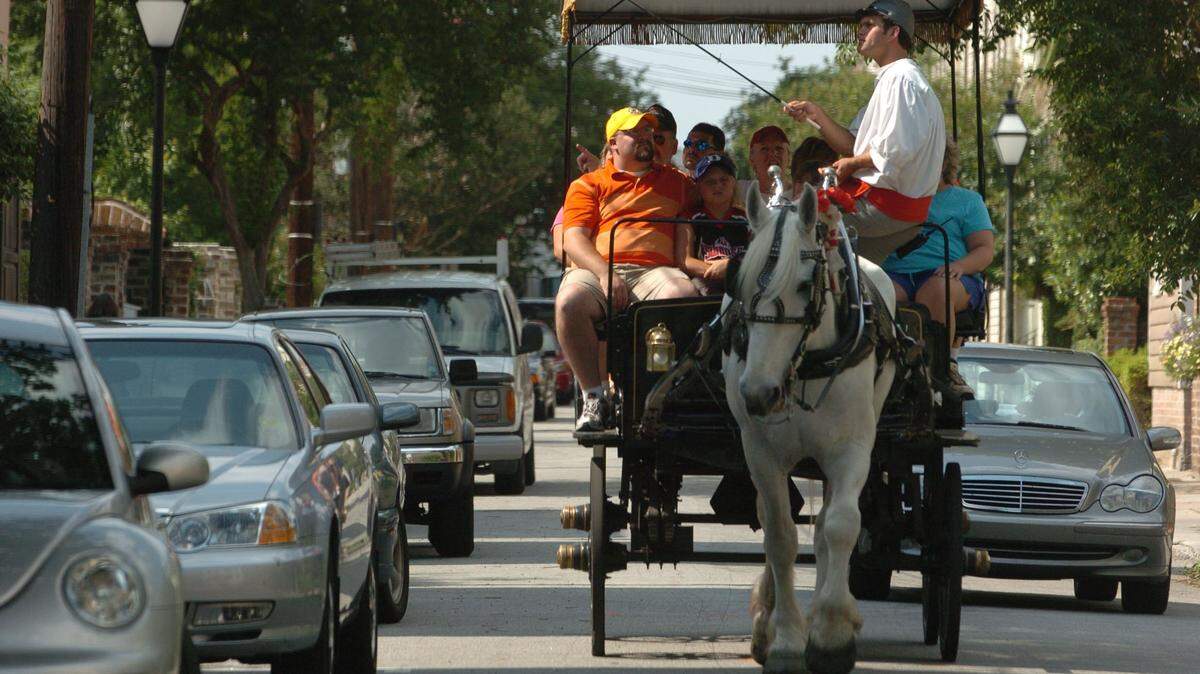 A file photo of a horse-drawn carriage in Charleston.