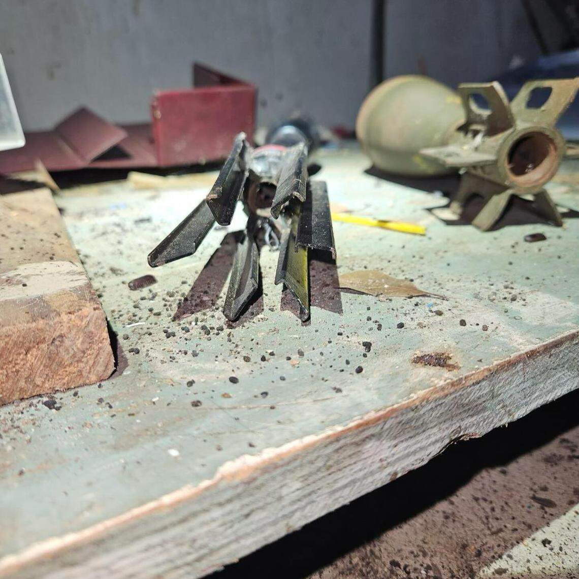 Forest Acres police said a rocket-propelled grenade (anti-tank munition) and a mortar round were found in a shed.