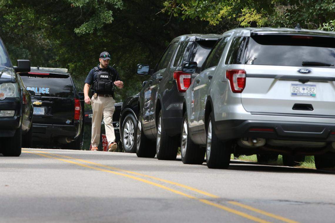 Lexington police said a person is barricaded in a shed, and the Crisis Negotiations Team is involved.