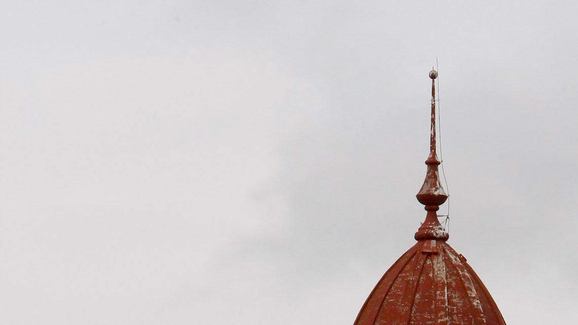 The Babcock (Administration) Building on the South Carolina Department of Mental Health campus along Bull Street is on the National Register of Historic Places.  Here it towers over other structures on the campus.