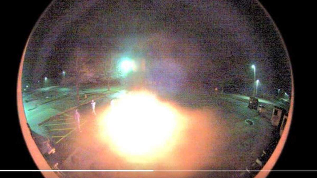 The Lexington County Sheriff’s Department is looking for three men who caused a fiery explosion outside of an area school.