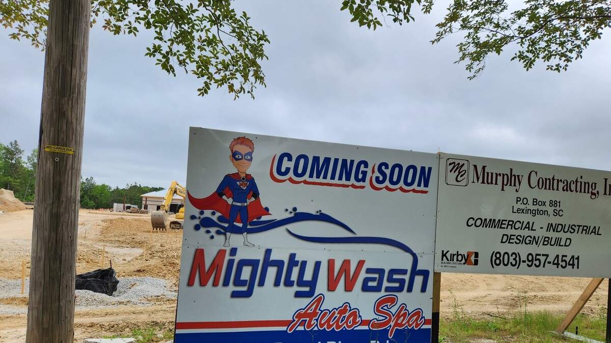 A Mighty Wash Auto Spa car wash is under construction at 7728 Broad River Road in the Irmo area.