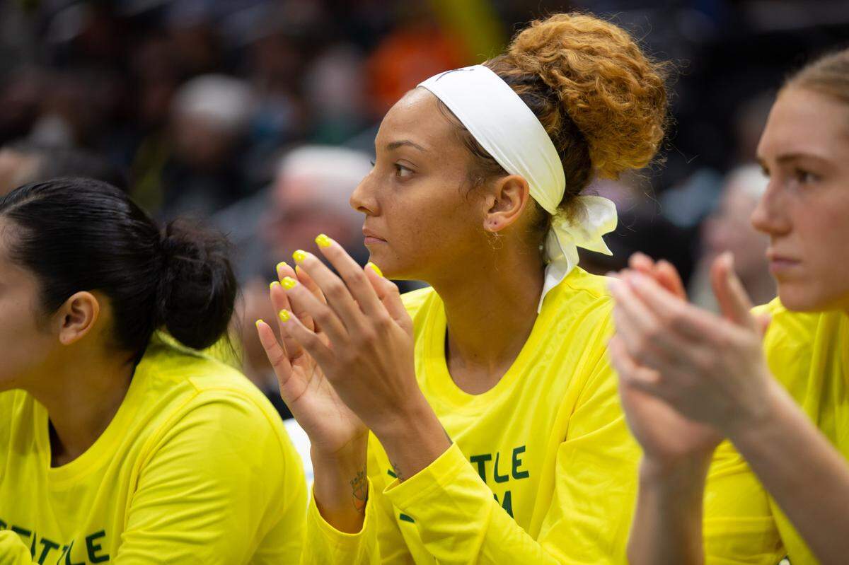 Mikiah Herbert Harrigan with the Seattle Storm