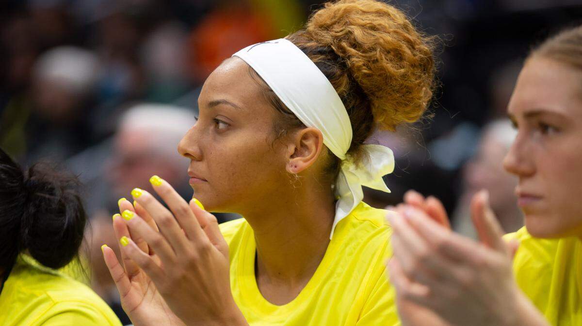 Mikiah Herbert Harrigan with the Seattle Storm
