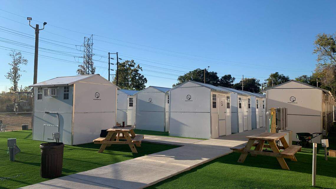 Fifty pallet shelters will be available for chronically homeless residents at Rapid Shelter Columbia, a new program from the city, at 191 Calhoun St.