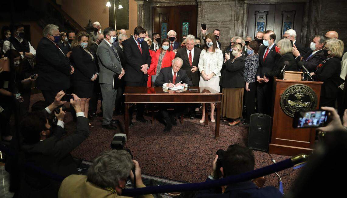 To great fanfare from conservative lawmakers, S.C. Gov. Henry McMaster on Feb. 18 signed the fetal heartbeat bill into law at the State House. The law is now being challenged in court.